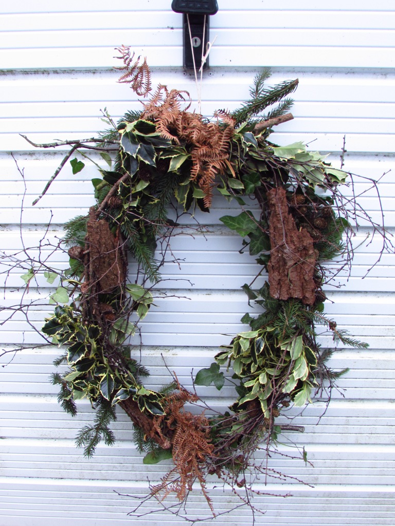 Christmas wreath with bracken